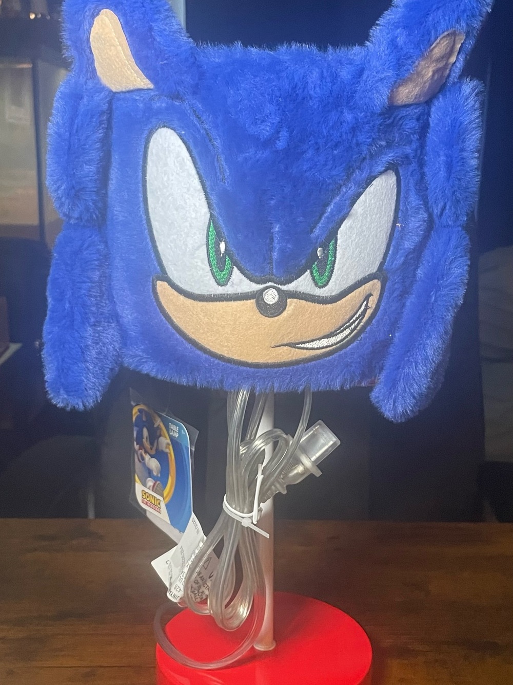 Blue Sonic Character USB Lamp - Plush Gamer Night Light